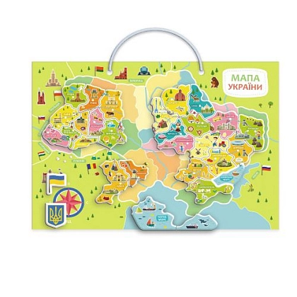 Настольная игра Магнитная карта Украины, бренду DODO TOYS - 2 - KUBIX