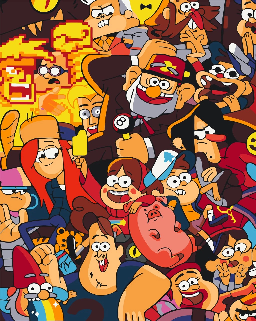 Картина по номерам Гравити Фолз (40х50 см), бренду Origami - KUBIX