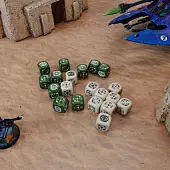 Мініатюра товару Набір кубиків Crosshairs Compact D6: Beige & Olive Dice Set - 2