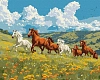 Картина по номерам Грациозные лошади (40х50 см) Картина по номерам Грациозные лошади (40х50 см)