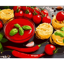 Картина по номерам Pasta с чили и томатами (40х50 см)