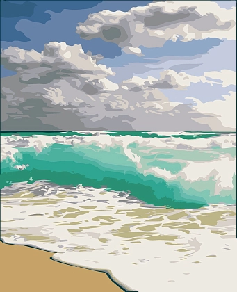 Картина по номерам Моря (50х60 см), бренду Artissimo - KUBIX