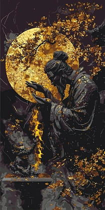 Картина по номерам Тиша великого майстра (40х80 см), бренду Origami - KUBIX