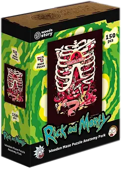Деревянный пазл-лабиринт Rick & Morty Anatomy Park XL