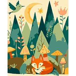 Картина по номерам Вечерний лес (40х50 см)