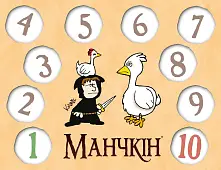 Миниатюра товара Настольная игра Манчкин. Набор счётчиков уровней - 6