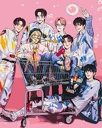 Картина за номерами K-Pop Enhypenу (енхайпен) (40х50 см)