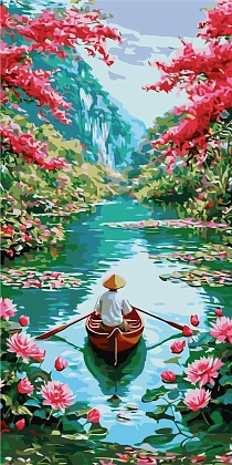 Картина по номерам Спокойствия Востока (40х80 см), бренду Origami - KUBIX