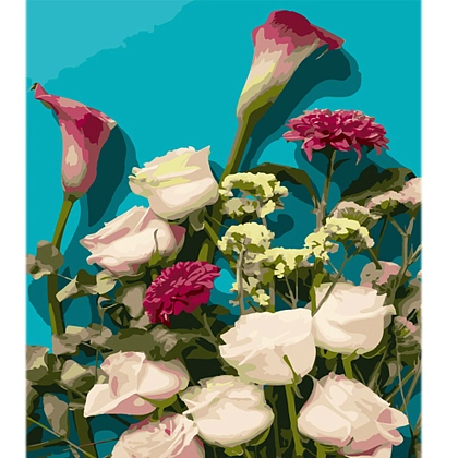 Картина по номерам Ніжність квітів (40х50 см), бренду Strateg - KUBIX