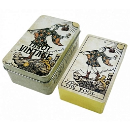 Карты ТАРО Винтажное (Жестяная коробка) (Vintage TAROT Cards (Tin Box)) - KUBIX Карты ТАРО Винтажное (Жестяная коробка) (Vintage TAROT Cards (Tin Box))