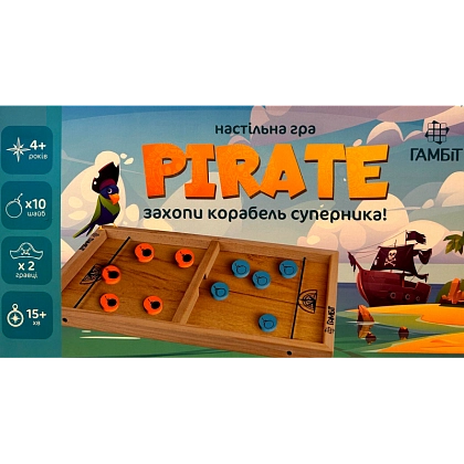 Настільна гра Пірати Юніор (Pirate: Junior), бренду Гамбіт, для 2-2 гравців, час гри < 30хв. - KUBIX