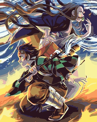 Картина по номерам Клинок Режущего Демонов (40х50 см), бренду Origami - KUBIX