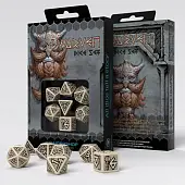 Миниатюра товара Набор кубиков Dwarven Beige & black Dice Set (7шт.) - 1