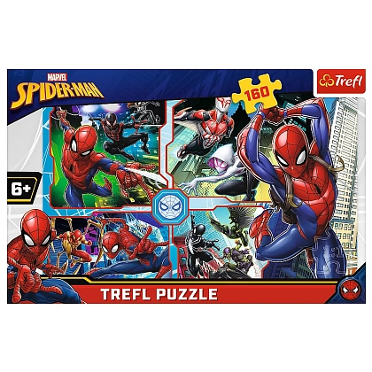 Пазл MARVEL: Людина-павук спішить на допомогу (160 шт.), бренду Trefl - KUBIX