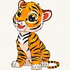 Картина по номерам Тигреня (30х30 см)