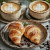 Алмазна мозаїка Кава з круасанами (30х30 см)