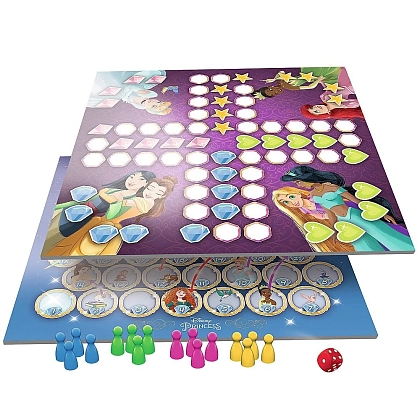 Настольная игра Принцессы Disney: Лудо + Змеи и Лестницы 2 в 1 (Disney Princesses: Ludo + Snakes and Ladders 2 in 1), бренду Trefl, для 2-4 гравців, час гри < 30мин. - 5 - KUBIX