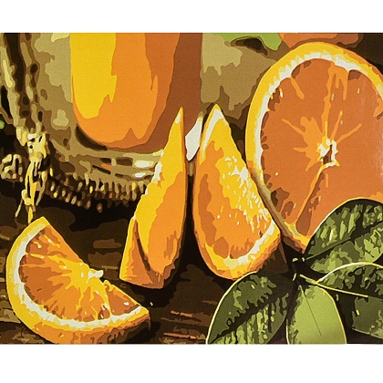 Картина по номерам Цитрусовий настрій (30х40 см), бренду Strateg - KUBIX