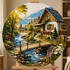 Картина по номерам Альпийский дом (Ø50 см)