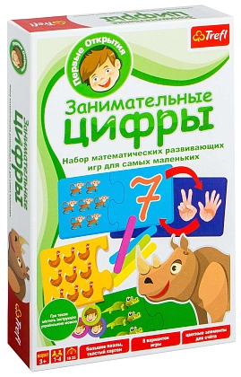 Настільна гра Перші відкриття: Цікаві цифри, бренду Trefl, для 1-4 гравців, час гри < 30хв. - 5 - KUBIX