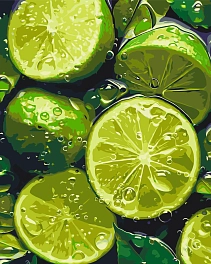 Картина по номерам Сочный лайм (40х50 см)