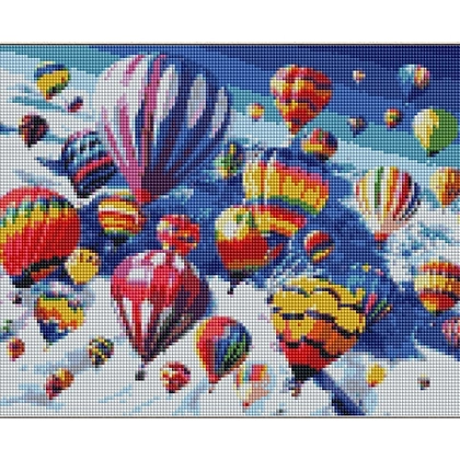 Алмазна мозаїка Повітряні кулі (30х40 см), бренду Strateg - KUBIX