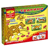 Миниатюра товара Настільна гра Тварини. Розрізні картинки - 1