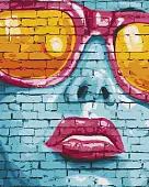 Мініатюра товару Картина по номерам Street art girl (40х50 см) - 1