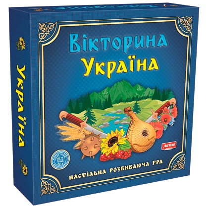 Настільна гра Вікторина Україна, бренду Artos games, для 2-4 гравців, час гри < 30хв. - KUBIX