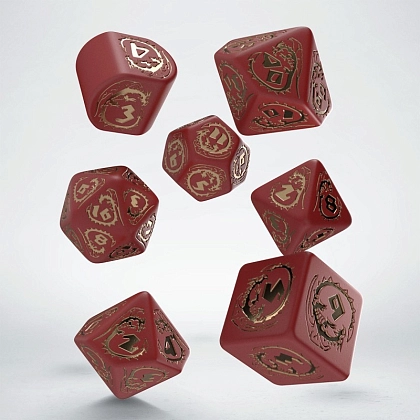 Купити Набор кубиков Dragons Modern Dice Set: Ruby - KUBIX Набор кубиков Dragons Modern Dice Set: Ruby - KUBIX