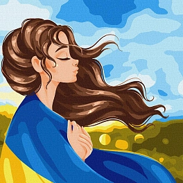 Картина по номерам Серденько України (40х40 см)