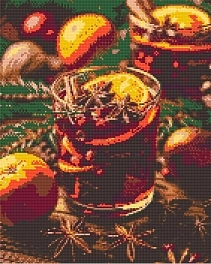 Алмазна мозаїка Новорічний напій глінтвейн (40х50 см)