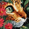 Картина по номерам Изумрудные глаза котика (40х40 см)