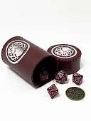 Миниатюра товара Стакан для кубиков Ктулху бургунд Dice Cup - 4