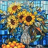 Алмазная мозаика Солнце в вазе не полная выкладка (30х30 см)