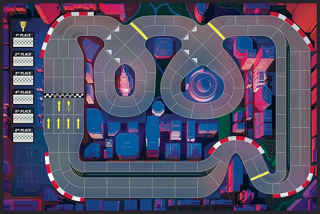 Настільна гра Формула Швидкості: Небезпечні траси (Downforce Danger Circuit Expansion) (EN), бренду Restoration Games, для 2-6 гравців, час гри < 30хв. - 4 - KUBIX