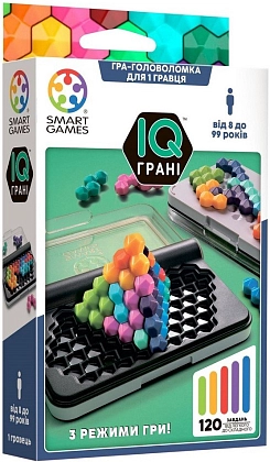 Настільна гра IQ Грані (IQ Six Pro), бренду Smart Games, для 1-1 гравців, час гри < 30хв. - KUBIX
