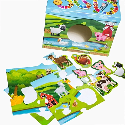 Настольная игра Животные на ферме, бренду Ранок, для 1-3 гравців - 2 - KUBIX