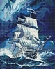 Алмазна мозаїка Вітрильник у штормі (40х50 см)