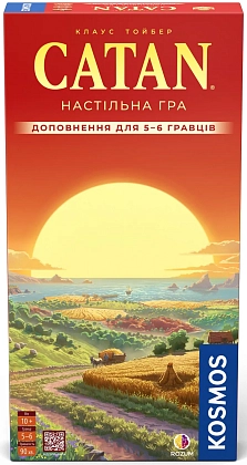 Настольная игра CATAN Дополнение для 5-6 игроков (Catan: 5-6 Player Extension), бренду Rozum, для 3-6 гравців, час гри > 60мин. - KUBIX