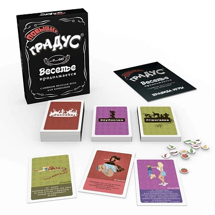 Настільна гра Градус: Підвищуй Градус (RU), бренду Bombat Game, для 3-12 гравців, час гри < 30хв. - 2 - KUBIX