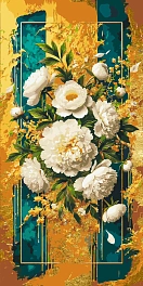 Картина по номерам Яскраві квіти (40х80 см)