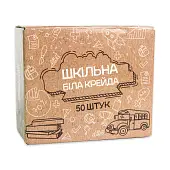 Мініатюра товару Крейда Шкільна біла (50 штук) - 1