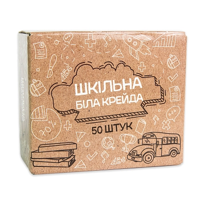 Мел Школьный белый (50 штук), бренду Strateg - KUBIX