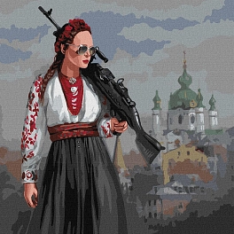 Картина по номерам Красуня терпіти не буде! (40х40 см)