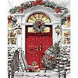 Миниатюра товара Картина по номерам Дом с елкой и подарками (40х50 см) - 1