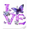 Мініатюра товару Картина по номерам Love and butterfly (30х40 см) - 1