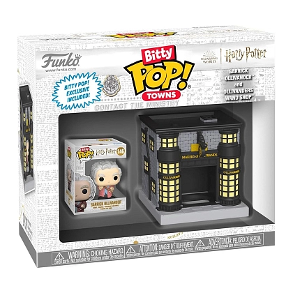 Игровая фигурка Bitty Pop! Оливандер и магазин волшебных палочек (Город: Garrick Ollivander and Ollivander Wand Shop), бренду Funko - KUBIX