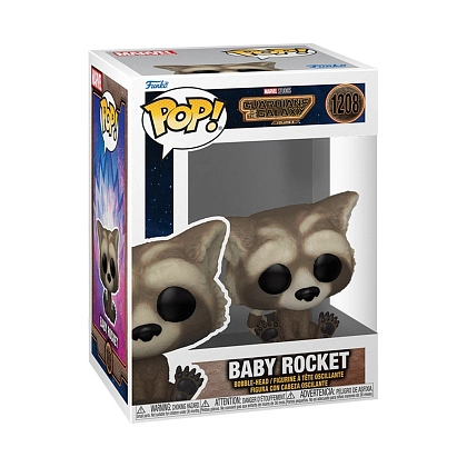 Ігрова фігурка FUNKO POP! МАЛЮК РАКЕТА (Baby Rocket) Guardians of the Galaxy 3: #1208, бренду Funko - 2 - KUBIX