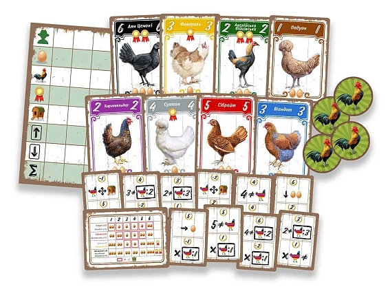Настільна гра Курочки (Hens), бренду Lord of Boards, для 1-4 гравців, час гри < 30хв. - 3 - KUBIX